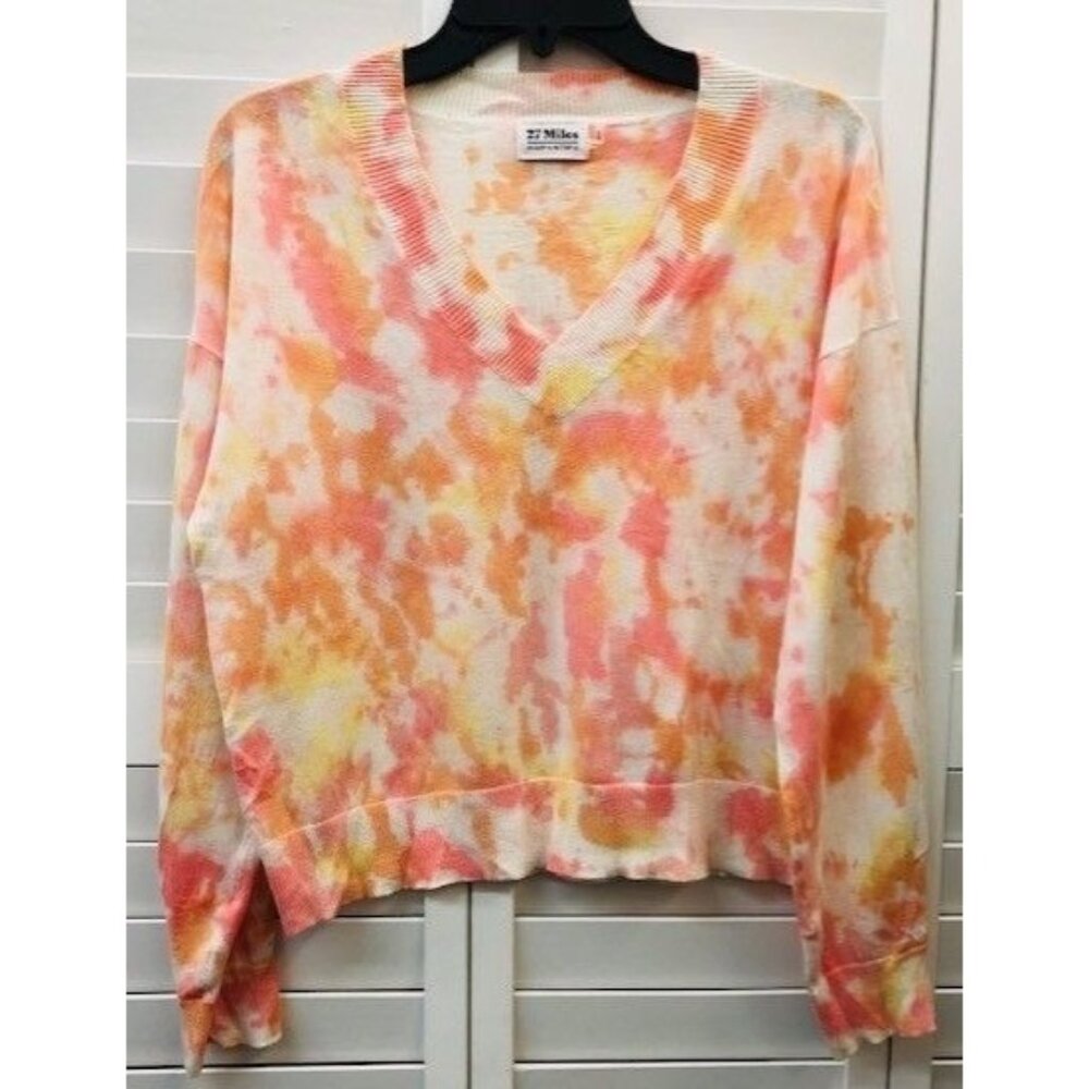 27 Miles Malibu Tie‎ Dye Sweater Multicolor Size Small